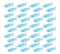 CRAFTYMELODY 50Pcs Whale Miniature Figurines Resin Mini Shark Figurine Light Sky Blue Whale Figurine Ocean Theme Figurines Faux Fish Ocean Animals Model Accessories for Fairy Garden Home Decor