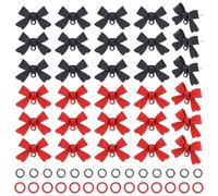 CRAFTYMELODY 56Pcs Bowknot Stud Earring Finding Kits 925 Sterling Silver Pins Bow Stud Ear with Loop Open Jump Rings Findings for Women DIY Dangle Crafting Jewelry Making Accessories