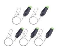 CRAFTYMELODY 5Pcs Fishing Downrigger Line Release Clips Black Power Grip Line Release Clips 15.6Inch Leader with Snap Weight Clip for Planer Board Downrigger Trolling Offshore Fishing