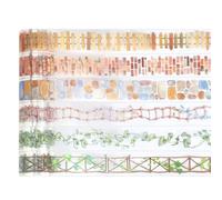 CRAFTYMELODY 6 Rolls Paths Themed Decorative Journal Stickers 6 Styles PET Tape Stickers for Journaling Supplies Landscape Journaling Tape Creative Journal Supplies for Scrapbooking Travel Diary