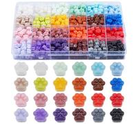 CRAFTYMELODY 600Pcs Cat Paw Wax Seal Beads 24 Color Sealing Beads Bulk for Wax Stamp Letter Envelope Sealing Wedding Invitation Embellishment Cards Bottle Decoration DIY Craft Gift Wrapping