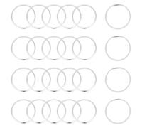 CRAFTYMELODY 80Pcs 20mm Round Linking Rings 304 Stainless Steel Silver Round Links Connectors Hollow Ring Charms Circle Charms Metal Jewelry Connector Links for Handmade Jewelry Making DIY Craft