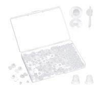 CRAFTYMELODY 80Pcs Resin Heart Earring Lifter Backs Plus 200Pcs Plastic Earring Backs White Heart Earplugs Heavy Earrings Locking Backings Replacements Large Ear Support Backers for Studs Droopy Ears