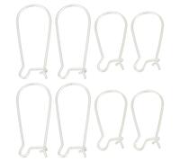 CRAFTYMELODY 8Pcs 2 Styles 925 Sterling Silver Earrings Hooks Ear Wire Hooks Silver Earring Findings Parts Lever Back Dangle Teardrop Ear Wire Connector for DIY Jewelry Making Supplies