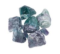 CRAFTYMELODY 8Pcs Rough Crystals Bulk Natural Crystals Raw Rocks Fluorite Healing Stones Fountain Rocks for Tumbling Wire Wrapping Cabbing Polishing Meditation Decoration Jewelry Making
