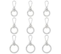 CRAFTYMELODY 9 Sets Swivel Clasp Clip 3 Style Alloy Double Opening Keychain Clip Jewelry Clasp Platinum with Spring Gate Ring Gold for Keychian Key Ring Lanyard Making Jewelry Making Accesory
