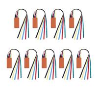 CRAFTYMELODY 9Pcs Colorful Ribbon Bookmark PU Leather Bookmarks with Polyester Ribbon Rectangle Leatherette Page Markers for Women Books Novel Verse Bible Reading Lovers Students Teachers Gift