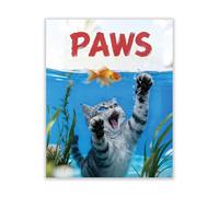 CRAFTYMELODY Cat Fish Wall Art Prints Cute Kitty Poster Cat Theme Wall Decor Street Art Home Artworks for Library Gallery Living Dining Room Bedroom Bathroom Home Decoration 11x13.8 Inch Unframed