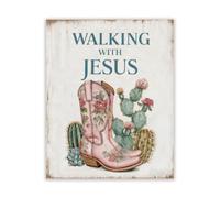 CRAFTYMELODY Christian Wall Art Prints Bible Verses Rustic Farmhouse Wall Decor Street Art Home Artworks for Living Room Bedroom Bathroom Kitchen Home Decoration 11x13.8 Inch Unframed