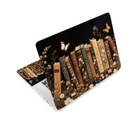 CRAFTYMELODY Laptop Skin Sticker Decal PVC Vinyl Quote Sticker Notebook PC Protector Waterproof Scratch Resistant Laptop Skin for 12.1 13 13.3 13.6 14 15 15.3 16 Inch Vintage Book Style