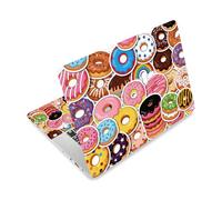 CRAFTYMELODY Laptop Skin Sticker Decal PVC Vinyl Quote Sticker Notebook PC Protector Waterproof Scratch Resistant Laptop Skin for 12.1 13 13.3 13.6 14 15 15.3 16 Inch Donut