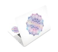 CRAFTYMELODY Mandalas Laptop Skin Sticker Decal PVC Vinyl Sticker Notebook PC Protector Waterproof Scratch Resistant Laptop Skin for 12.1 13 13.3 13.6 14 15 15.3 16 Inch Bohemian Style Blue Purple