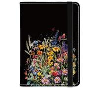 CRAFTYMELODY PU Leather Passport Holder Cover 5.9×4.3 Inch with Credit Card Slot and Boarding Pass Slot Combo Blocking Passport Holder Wallet Cover Case for Travel Boarding Essentials (Flower)