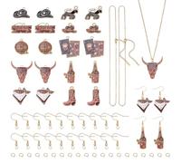CRAFTYMELODY Western Cowboy Charms Pendants Navajo White Cowboy Boot Alloy Jewelry Pendants Bull Head Hat Heart Charms for Jewelry Making Earring Necklace Bracelet DIY Crafts Birthday Xmas Gift