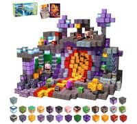 CraftyNest 100PCS Magnetic Blocks, Magnetic Tiles Building Blocks, Magnetic Cubes, Sensory STEM Toys for 3-5 4-6 5-7 6-8 Year Old Boys Girls Christmas Birthday Gifts