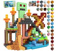 CraftyNest Magnetic Blocks, 100PCS Building Blocks for Kids, Magnetic Tiles STEM Sensory Toys, Christmas Birthday Gift for 3+ Year Old Boys & Girls