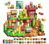 CraftyNest Magnetic Blocks, 100PCS Magnetic Building Blocks, Stacking Magnetic for Kids, Sensory Toy for STEM Constructions Magnetic Blocks for Boys Girls Age 3+, Holiday Birthday Gifts