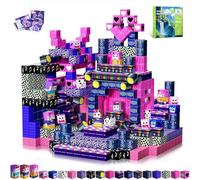 CraftyNest Magnetic Blocks, 100PCS Magnetic Building Blocks, Stacking Magnets for Kids, Sensory Toy for STEM Constructions Magnet Blocks for Girls Age 3 4 5 6 7 8-12 Birthday Gifts