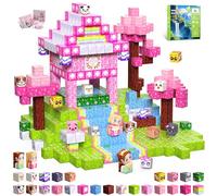 CraftyNest Magnetic Blocks for Girls, 100PCS Magnetic Building Blocks, Stacking Magnets for Kids, Sensory Toy for STEM Constructions Magnet Blocks for Girls Age 3 4 5 6 7 8-12 Birthday Gifts