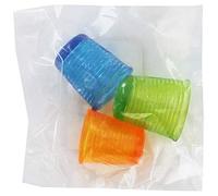 CraftyThings PVC-Free Rubber Thimbles - Set of 3 Sizes in Assorted Colours - Sizes 14,15 & 16