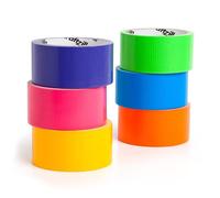 Craftzilla Rainbow Colored Duct Tape Pack - 6 Bright Colors, 10 Yards x 2 Inch Rolls - Duct Tape Heavy Duty, Bulk Multi-Pack for Arts, Crafts, DIY Projects - Waterproof Coloured Tape