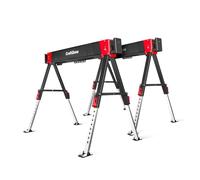 CRAFTZONE Saw Horses 2 Pack Folding Heavy Duty Tool Portable Table Saw Horse Stand Adjustable Brackets 2X4 Sawhorses Workhorse for Craftsman