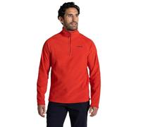 Crag hoppers Men's Corey VI Half Zip Fleece Lightweight Insulating Top, Pimento Red, 4XL