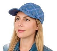 CRAGGI BAGS AND ACCESSORIES Unisex Patchwork Check Baseball Cap, Blue, One Size-L UK