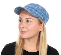 CRAGGI BAGS AND ACCESSORIES Womens Newsboy Cap, Blue Check, One Size-L UK