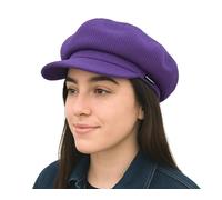 Craggi Baker Boy Hat Newsboy Cap Cord Purple Ladies Hat