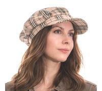 Craggi Checkered Style Cotton Baker Boy Cap Craggi Multicolor One Size