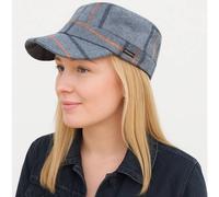 Craggi Checkered Tweed Newsboy Military Cap Craggi Multicolor One Size