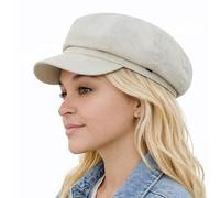 CRAGGI Denim Baker Boy Hat Light Stone Newsboy Cap Beige Denim Hat 56-60cm Elasticated Hat