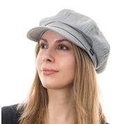 Denim Baker Boy Cap Light Grey Washed Denim - Light Grey