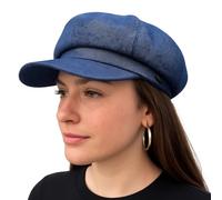 CRAGGI Women's Denim Baker Boy Cap, Blue, One Size-L