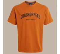 Craghoppers Men's Burnsall Short Sleeved Brand Carrier T-Shirt in Orange | Size: XL Craghoppers Orange XL