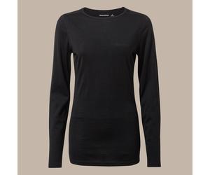 Craghoppers CWU129 Merino Crew Neck Colour: 800 Black, Size: 16