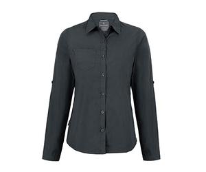 Craghoppers Expert Kiwi Long Sleeve Shirt - Carbon Grey - Size 18