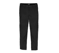 Craghoppers Mens Expert Kiwi Slim Fit Tailored Convertible Trousers, Black, Size 40"
