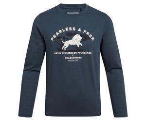 Craghoppers Kids Unisex Childrens/Kids Cruz Lion Nosilife Long-Sleeved T-Shirt (Blue Stone) - Navy - Size 7-8Y