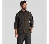 Craghoppers Men's NosiDefense Cotton-Blend 'Kiwi' Long Sleeve Shirt in Dark Green | Size: Small Craghoppers Dark Green S