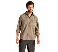 Craghoppers Kiwi Men's Long Sleeve Shirt Men's Trainers, Size XL In Pebble / Beige
