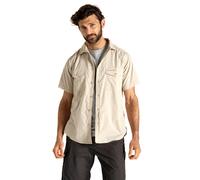 Craghoppers Kiwi Men's Short Sleeve Shirt Men's Trainers, Size XXL In Oatmeal / Beige