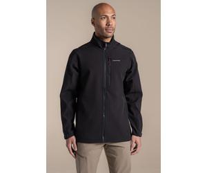 Craghoppers Men's Altis Full-Zip Windproof Water-Repellent Softshell in Black | Size: 3XL Craghoppers Black 3XL