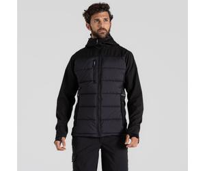 Craghoppers Men's Cawood Stretch Insulating Microfleece Hybrid Jacket in Black | Size: 3XL Craghoppers Black 3XL