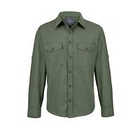 Craghoppers Mens Expert Kiwi Long Sleeved Shirt, Dark Cedar Green, Size M