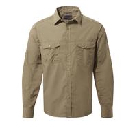 Craghoppers Mens Expert Kiwi Long-Sleeved Shirt - Pebble Brown - Pebble Brown - M