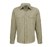 Craghoppers Mens Expert Kiwi Long Sleeved Shirt, Pebble, Size M
