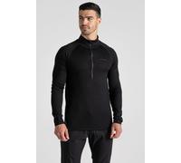 Craghoppers Mens Expert Merino Half Zip Long Sleeve Base Top, Black, XL EU