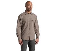 Craghoppers Mens Kiwi II Long Sleeve Hiking Shirt, Pebble, 4XL Plus EU
